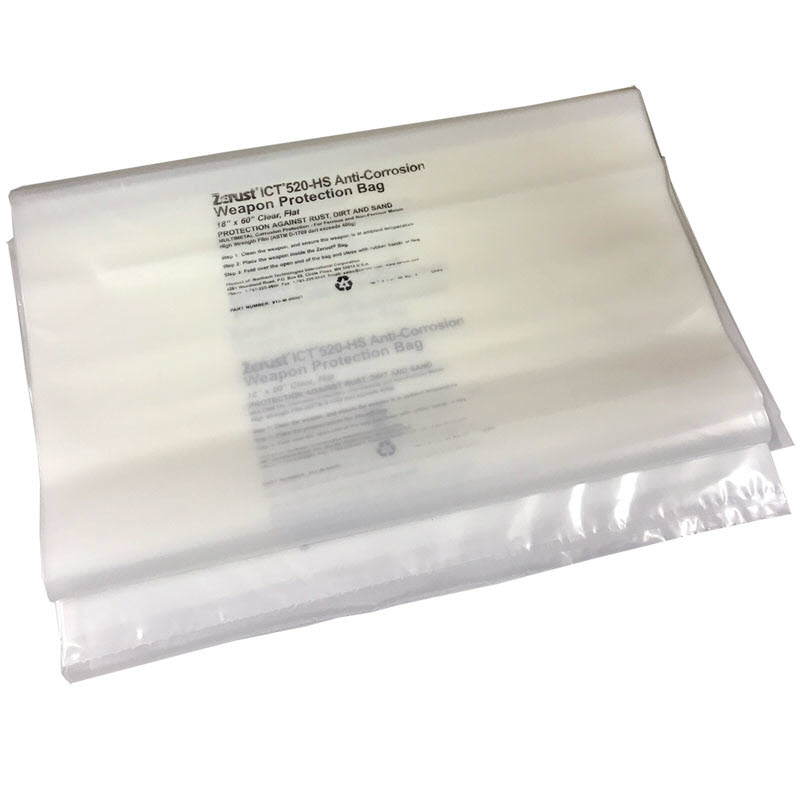 Zerust Multipurpose VCI Poly Bag - Plain End Closure - 18&quot; x 60&quot; - Pack of 6 | ZRVCIB1860