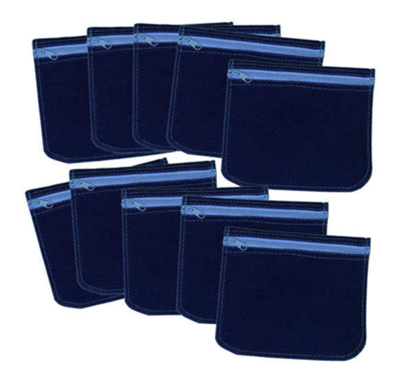 Zerust 6&quot; x 6&quot; Anti Tarnish Silver Jewelry and Coin Protective Bag - Pack of 10 | USSW03110910